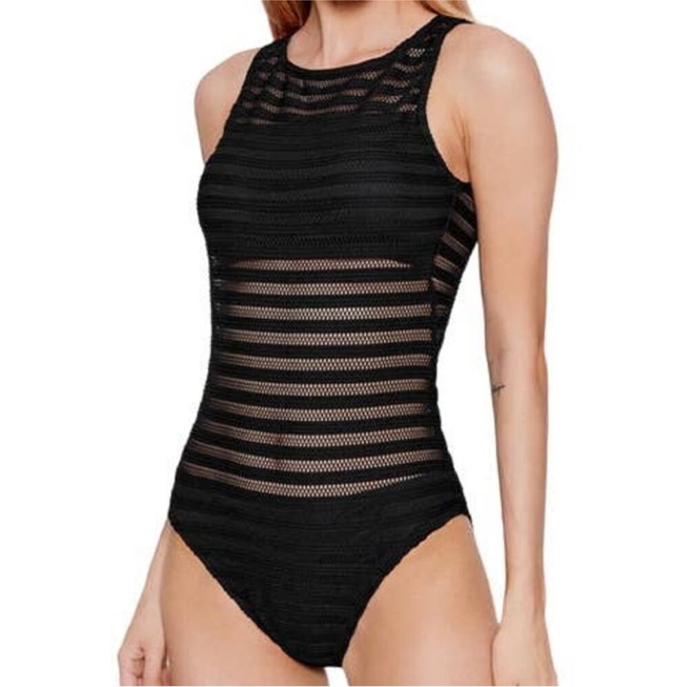 Ralph Lauren Ottoman Mesh One Piece Swimsuit